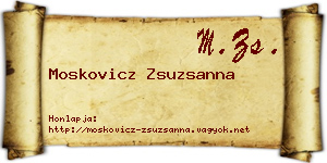 Moskovicz Zsuzsanna névjegykártya